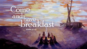 Risen Jesus Feeding Disciples