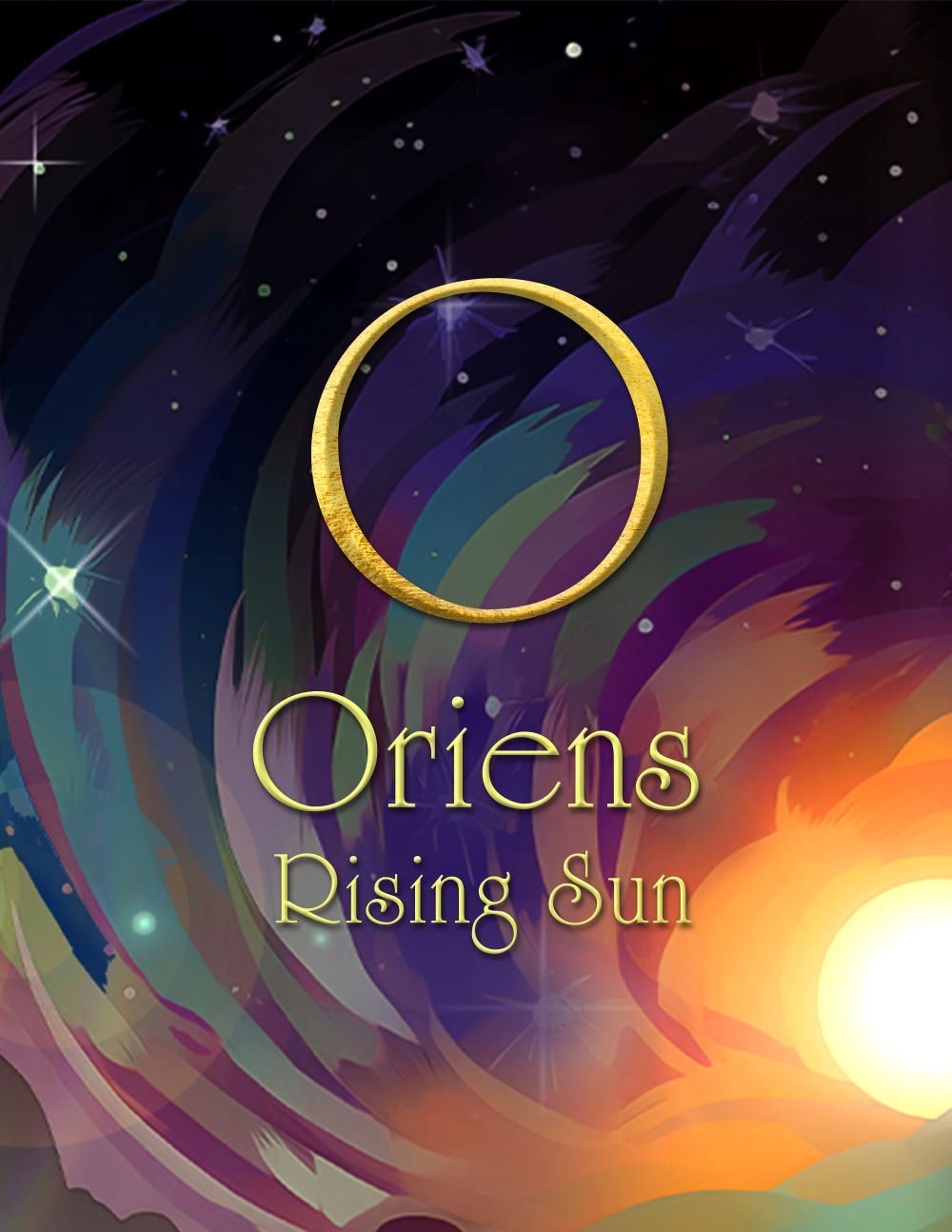 Letter O for Oriens or Dayspring (Rising Sun)