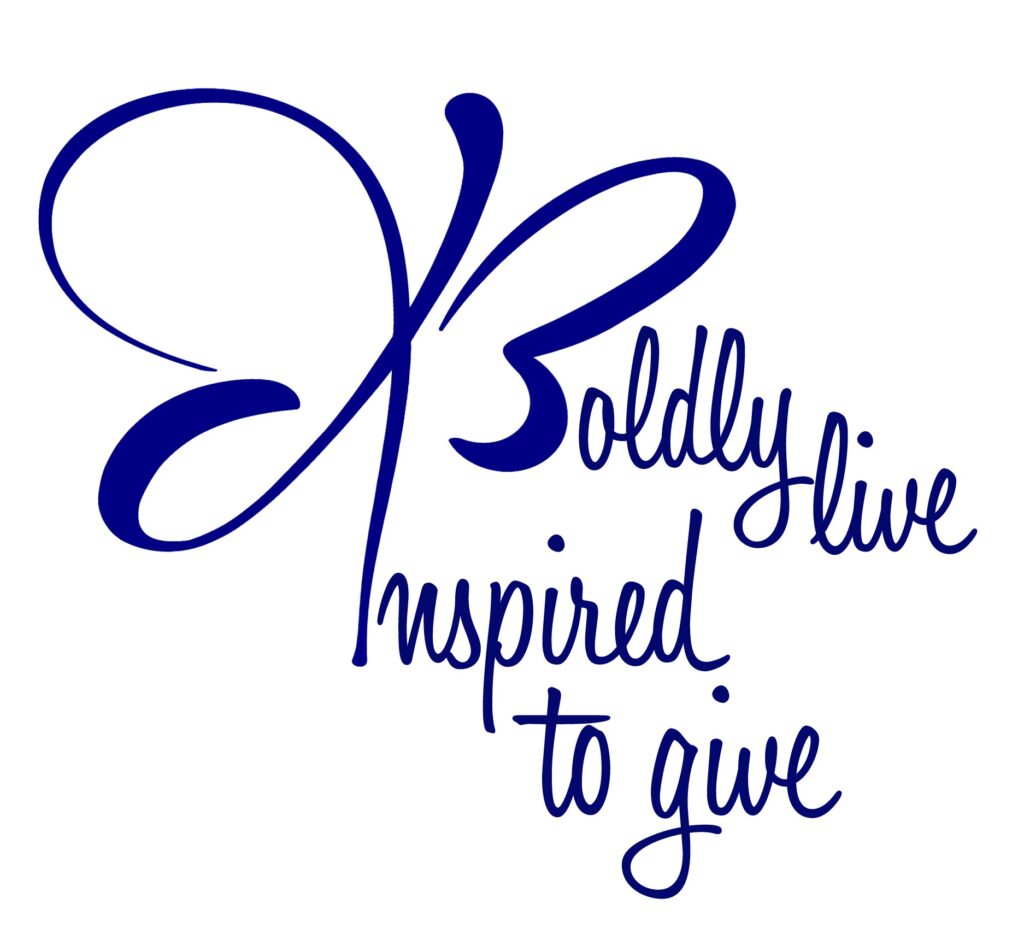 Boldly live, Inspired to Give logo