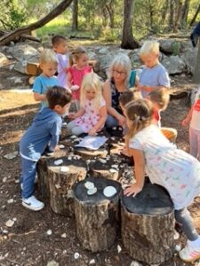kids hiking on the trails