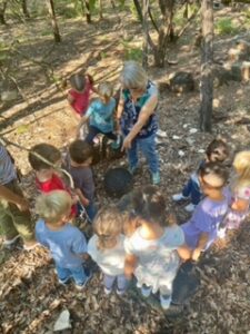 kids hiking on the trails