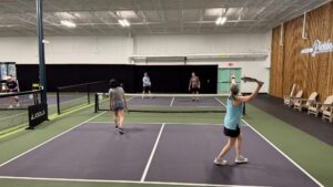 people playing pickleball