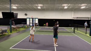 people playing pickleball