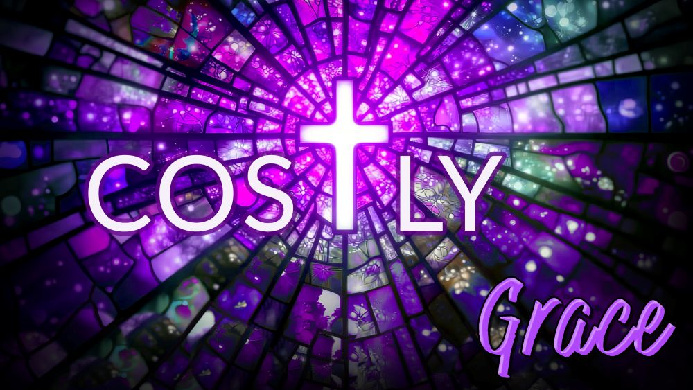 stained glass with cross